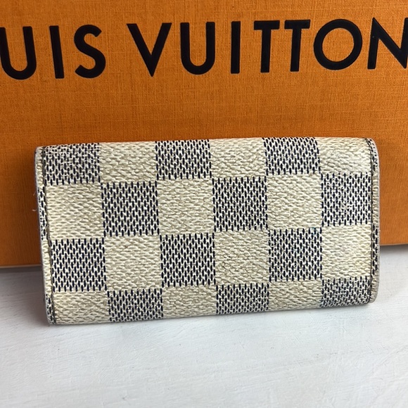 Auth. Louis Vuitton Damier Azul 4 Hook Ring Key Holder Case Wallet Multicles LV - Picture 5 of 17